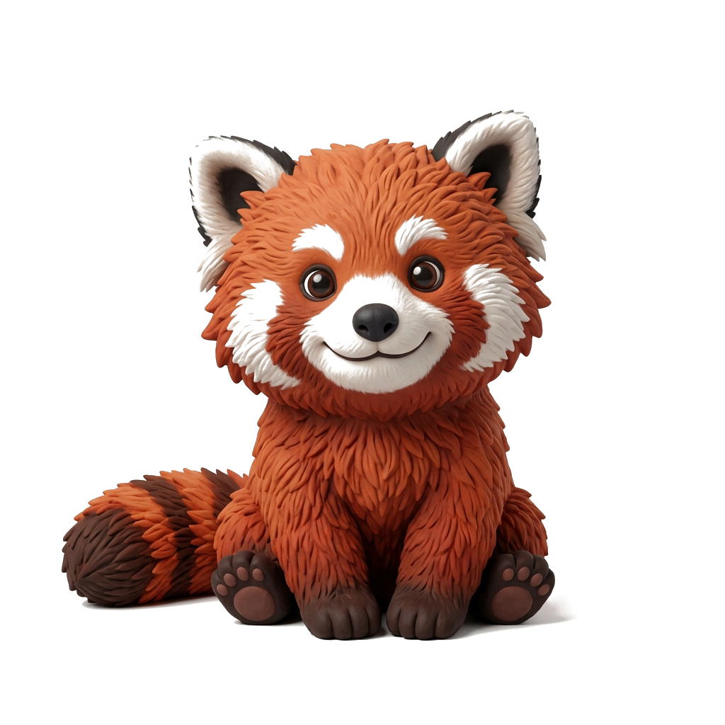 Cute 3D Red Panda